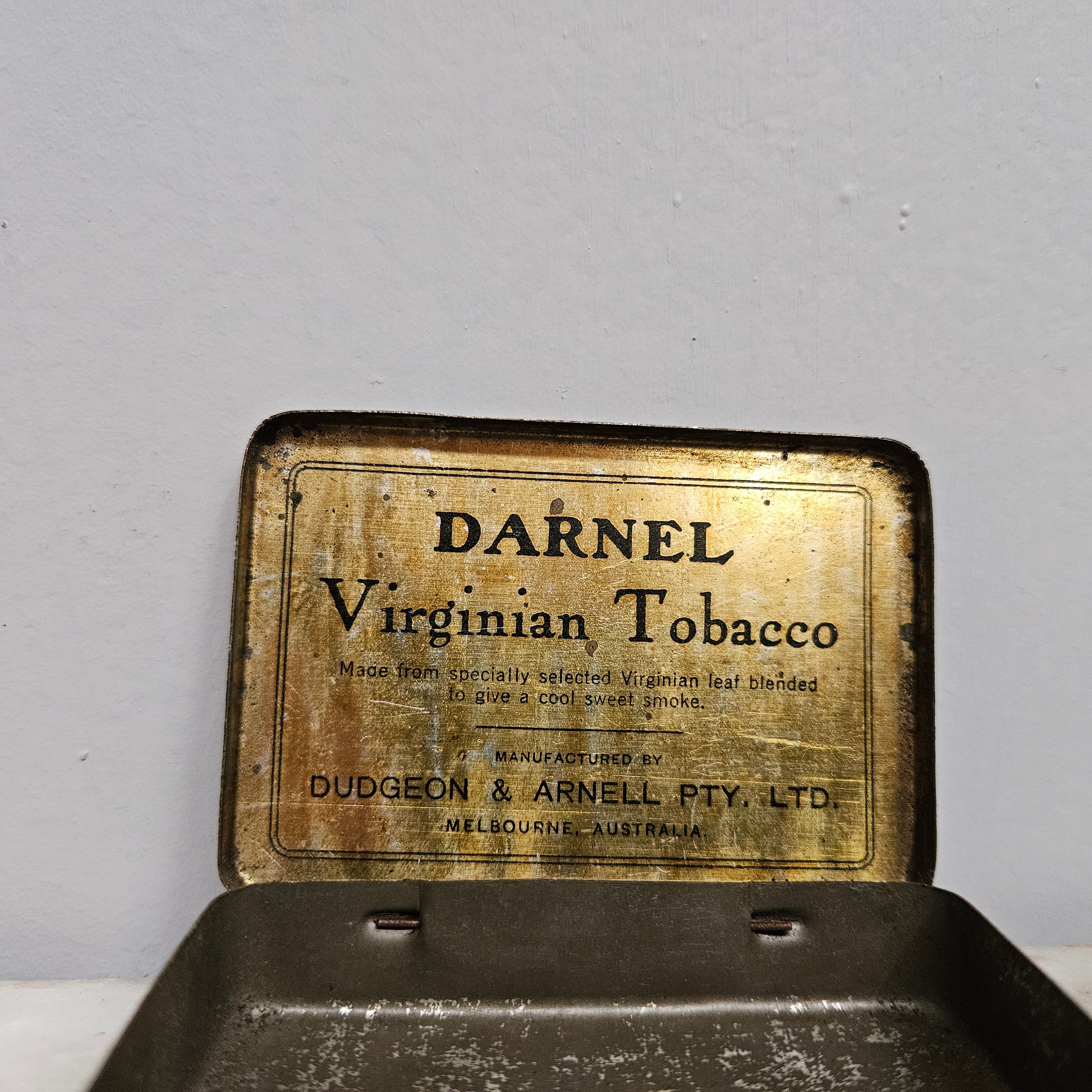 Rare Virginian Tobacco Flake Cut Dudgeon & Arnell Pty Ltd Melbourne Australia Tobacco Tin | Antique & Vintage | Moonee Ponds Antiques | Australia Wide Delivery