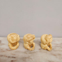 Vintage Set of Three Wise Monkeys | Antique & Vintage | Moonee Ponds Antiques | Australia Wide Delivery