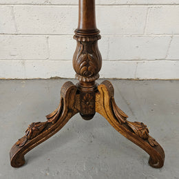Antique Victorian Inlaid Tilt Top Occasional Table