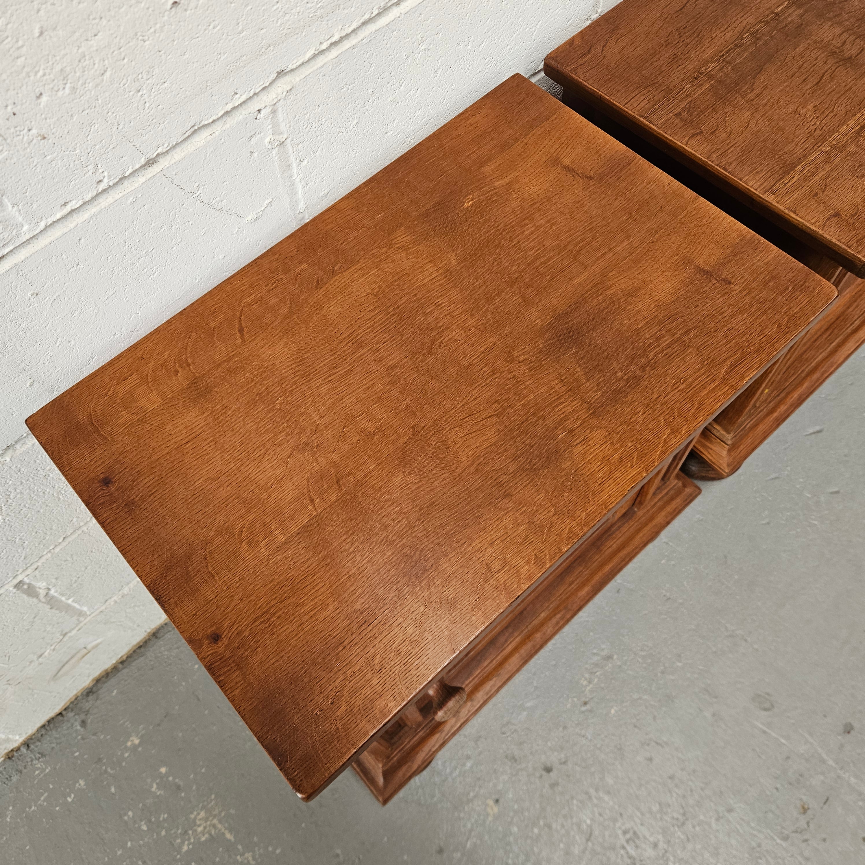 Pair of French Oak Gothic Style Bedsides | Antique & Vintage | Moonee Ponds Antiques | Australia Wide Delivery