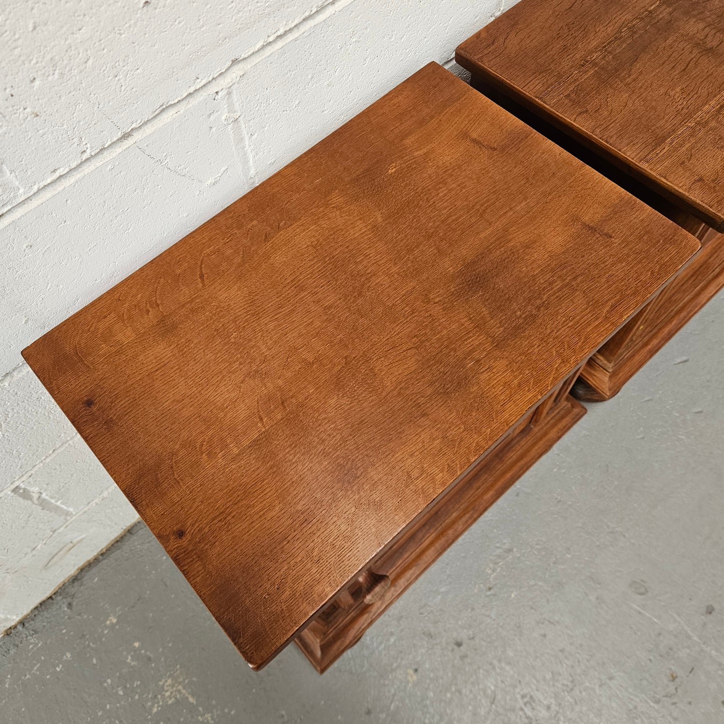 Pair of French Oak Gothic Style Bedsides