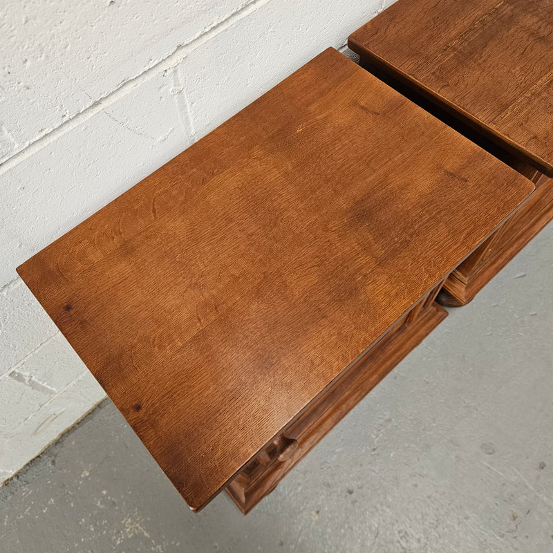 Pair of French Oak Gothic Style Bedsides