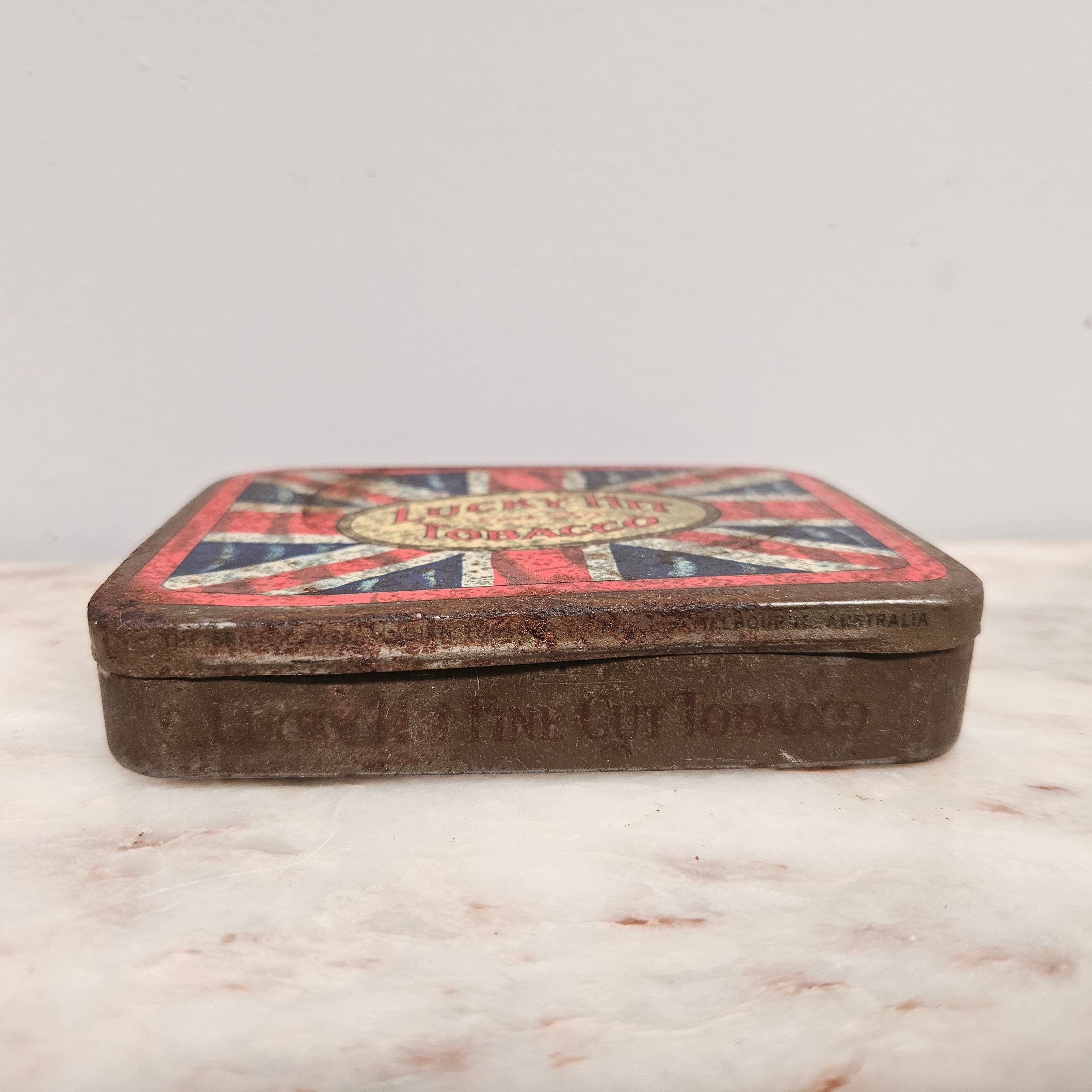 Vintage Lucky Hit Tobacco Tin | Antique & Vintage | Moonee Ponds Antiques | Australia Wide Delivery