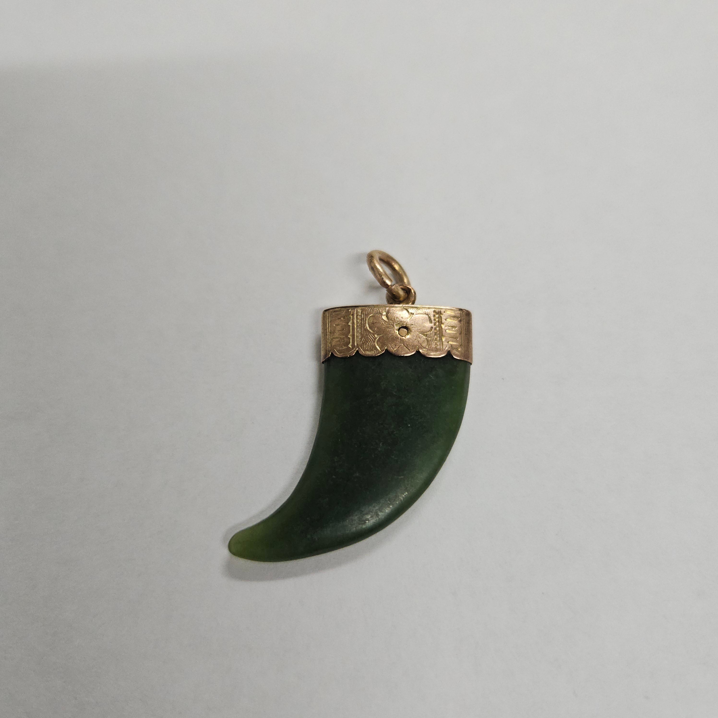 9ct Gold & Nephrite Jade Pendant | Antique & Vintage | Moonee Ponds Antiques | Australia Wide Delivery