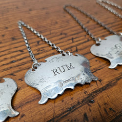 Set of Four Vintage Silver Decanter Labels | Antique & Vintage | Moonee Ponds Antiques | Australia Wide Delivery