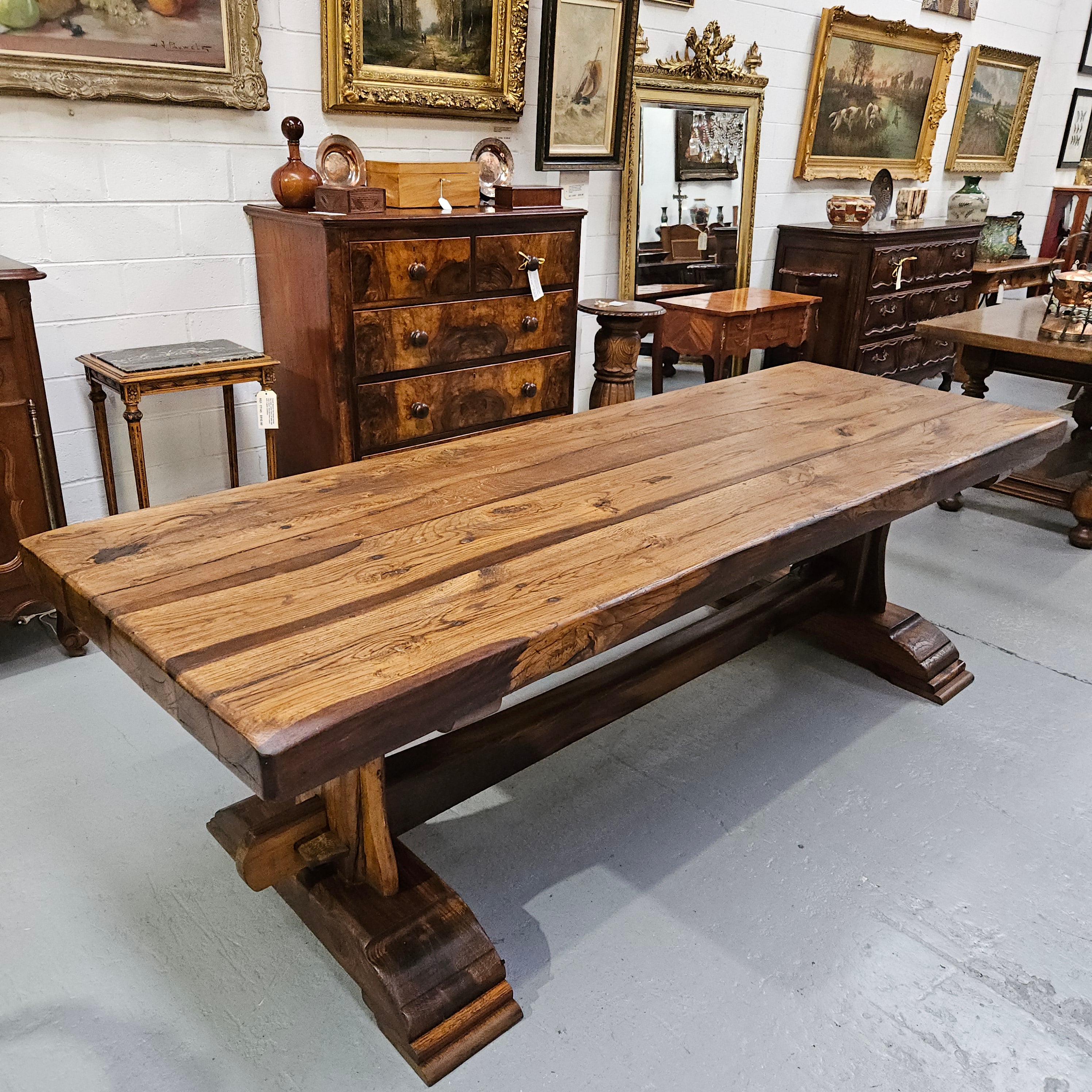 Stunning French Oak Monastery Dining Table | Antique & Vintage | Moonee Ponds Antiques | Australia Wide Delivery