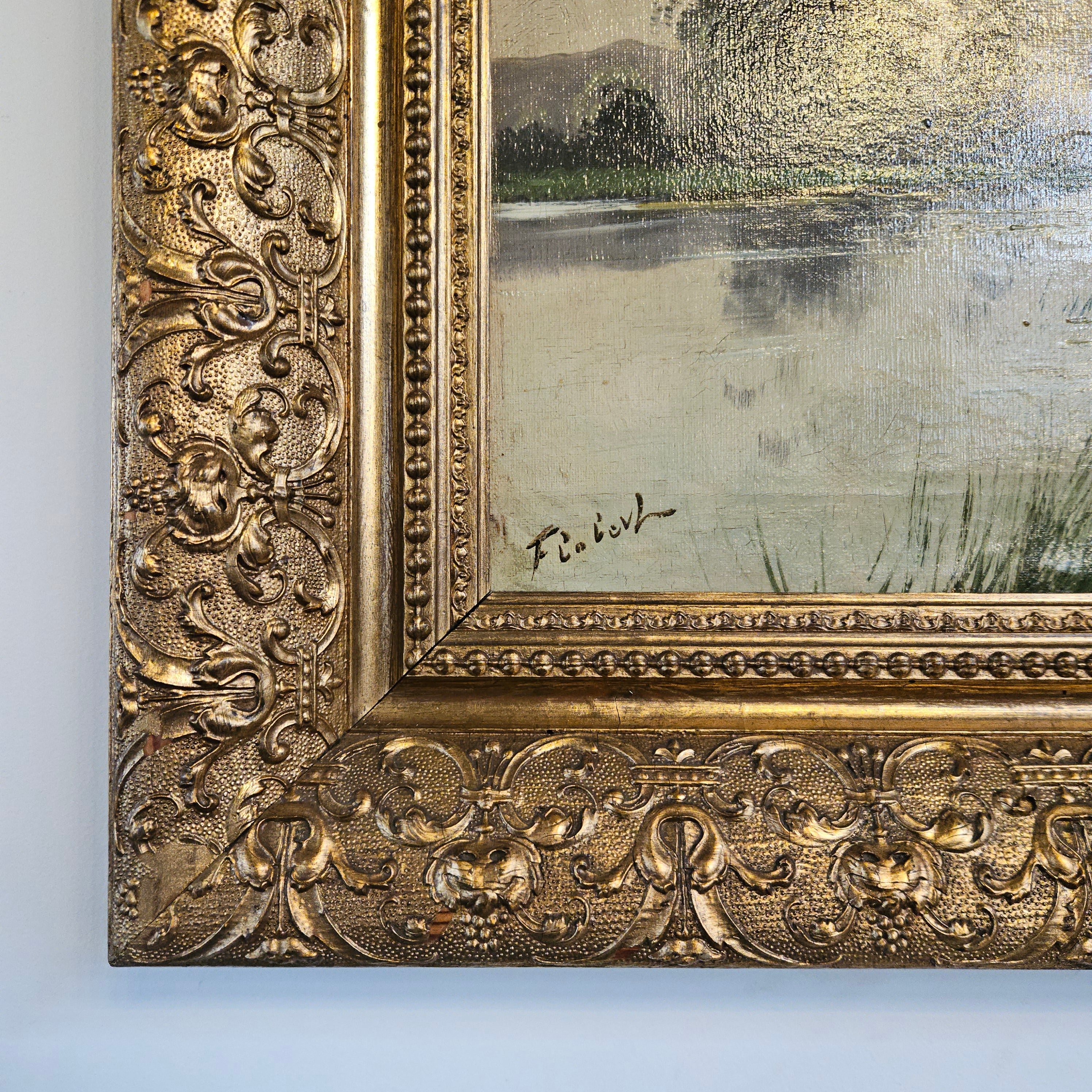 French Oil on Canvas Signed Painting | Antique & Vintage | Moonee Ponds Antiques | Australia Wide Delivery