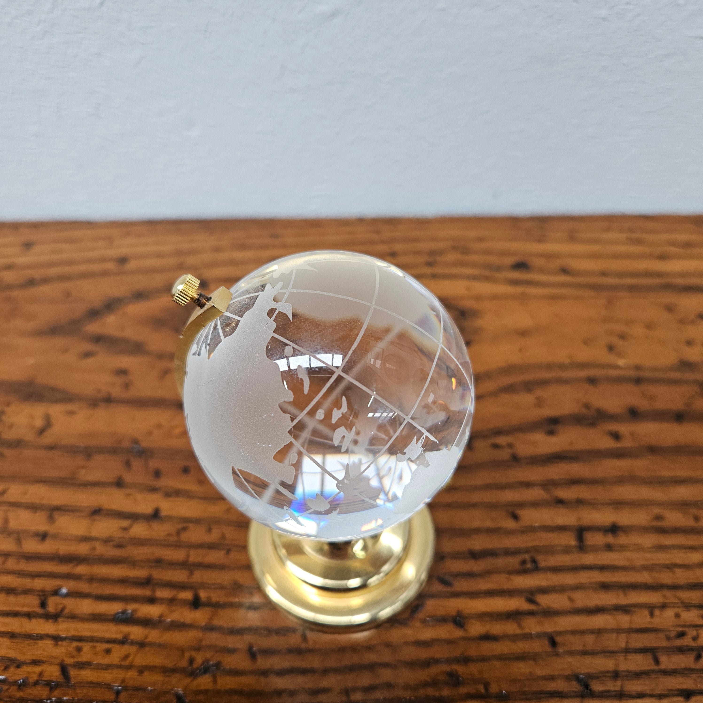 Vintage Crystal Globe of the World | Antique & Vintage | Moonee Ponds Antiques | Australia Wide