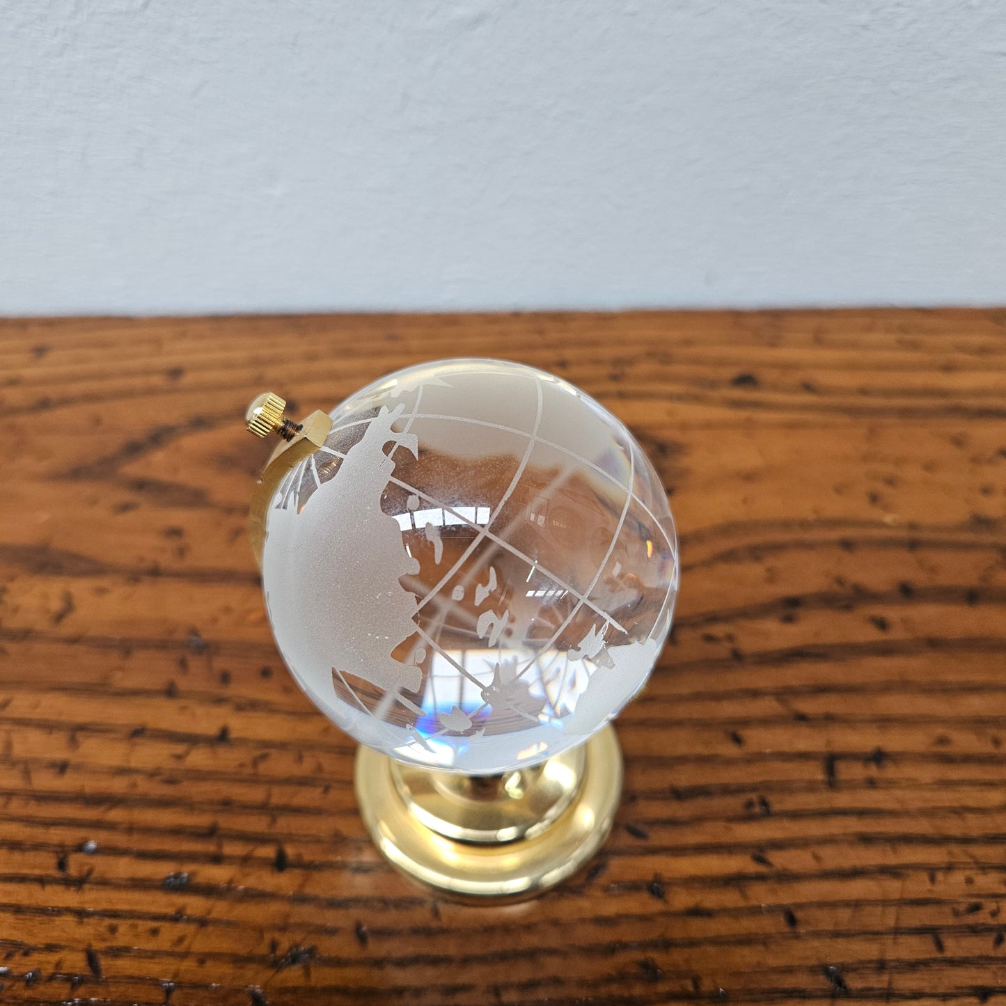 Vintage Crystal Globe of the World