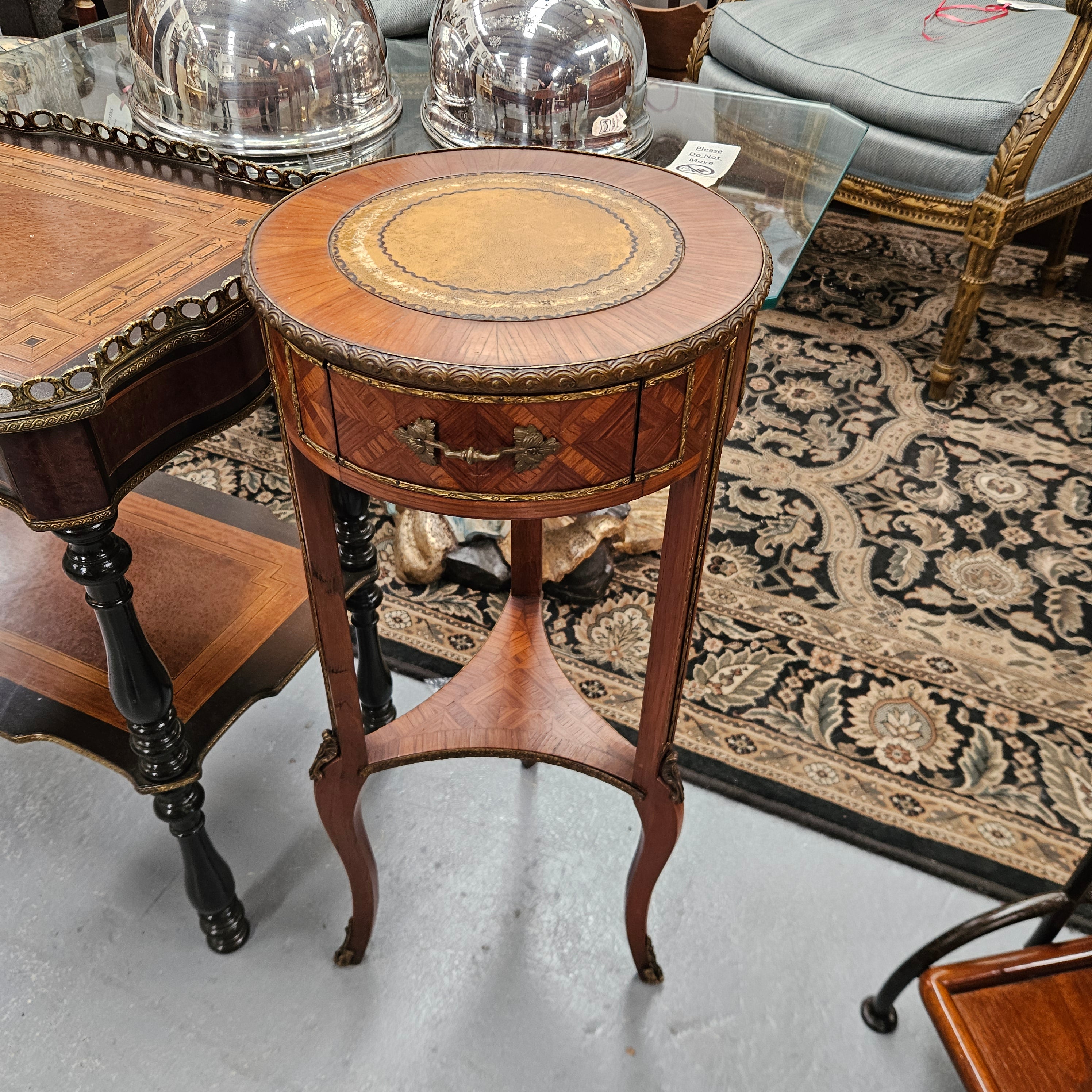 Kingwood Occasional Leather Insert Table | Antique & Vintage | Moonee Ponds Antiques | Australia Wide