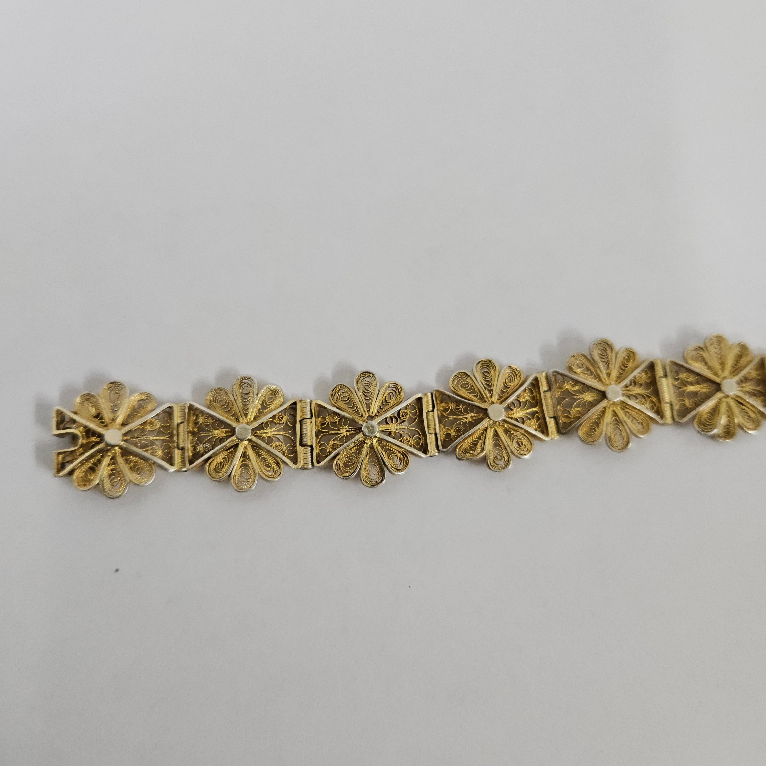 Pretty Silver Gilt Wire Bracelet | Antique & Vintage | Moonee Ponds Antiques | Australia Wide Delivery