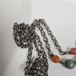 Vintage Tibetan Natural Stone & Silver Necklace | Antique & Vintage | Moonee Ponds Antiques | Australia Wide Delivery