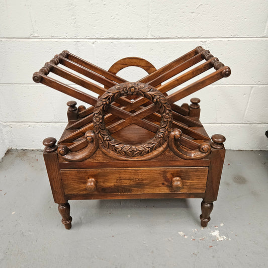 Vintage Mahogany Magazine Rack