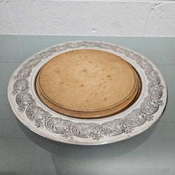 Edwardian Silver and Wooden Bread Cutting Board | Antique & Vintage | Moonee Ponds Antiques | Australia Wide Delivery