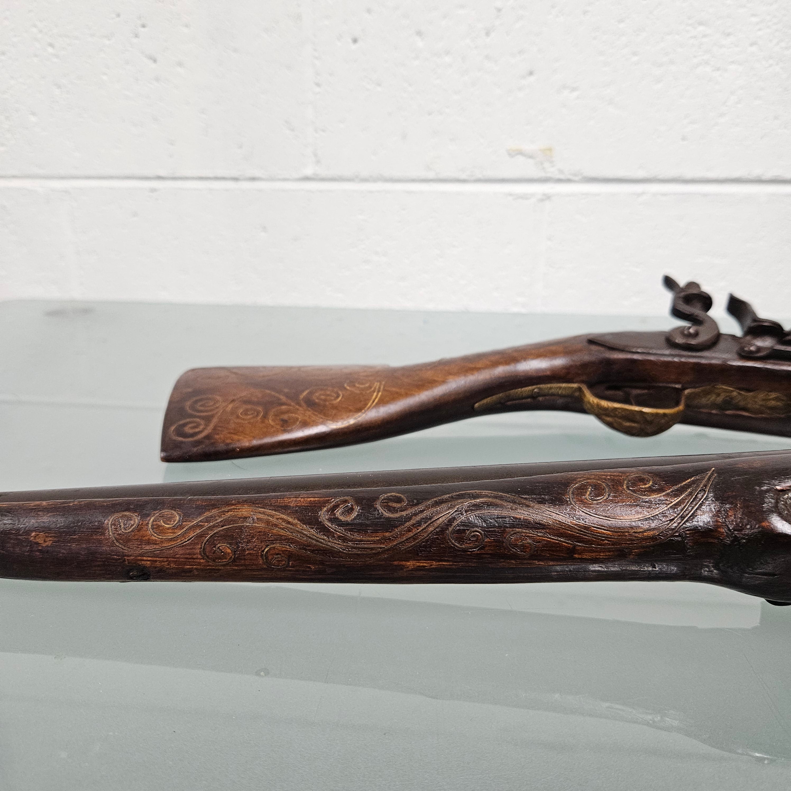 Pair Antique Blunderbuss Percussion Cap Style Pistols | Antique & Vintage | Moonee Ponds Antiques | Australia Wide Delivery