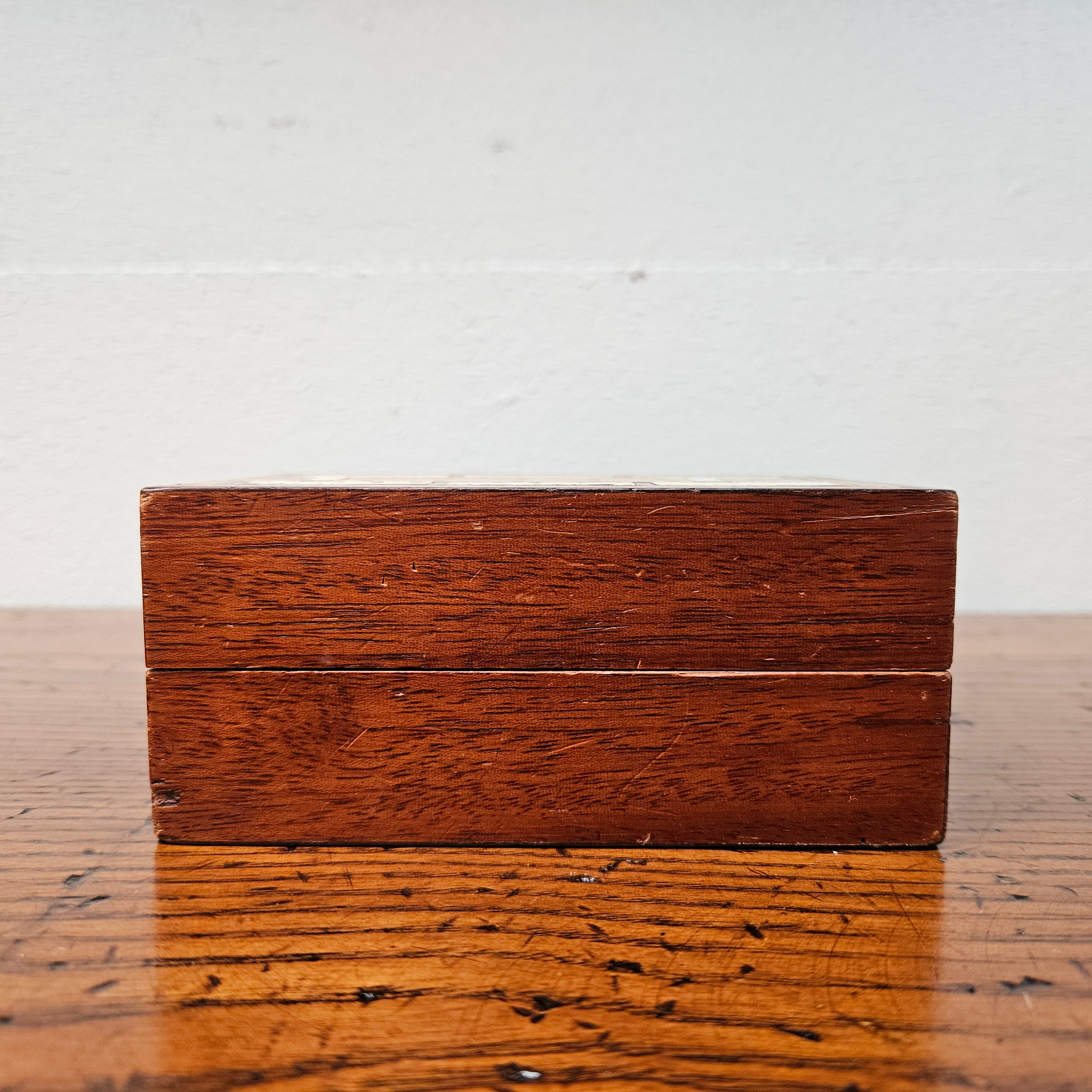 Antique Mahogany & Rosewood & Ivory Inlaid Cribbage Box | Antique & Vintage | Moonee Ponds Antiques | Australia Wide Delivery