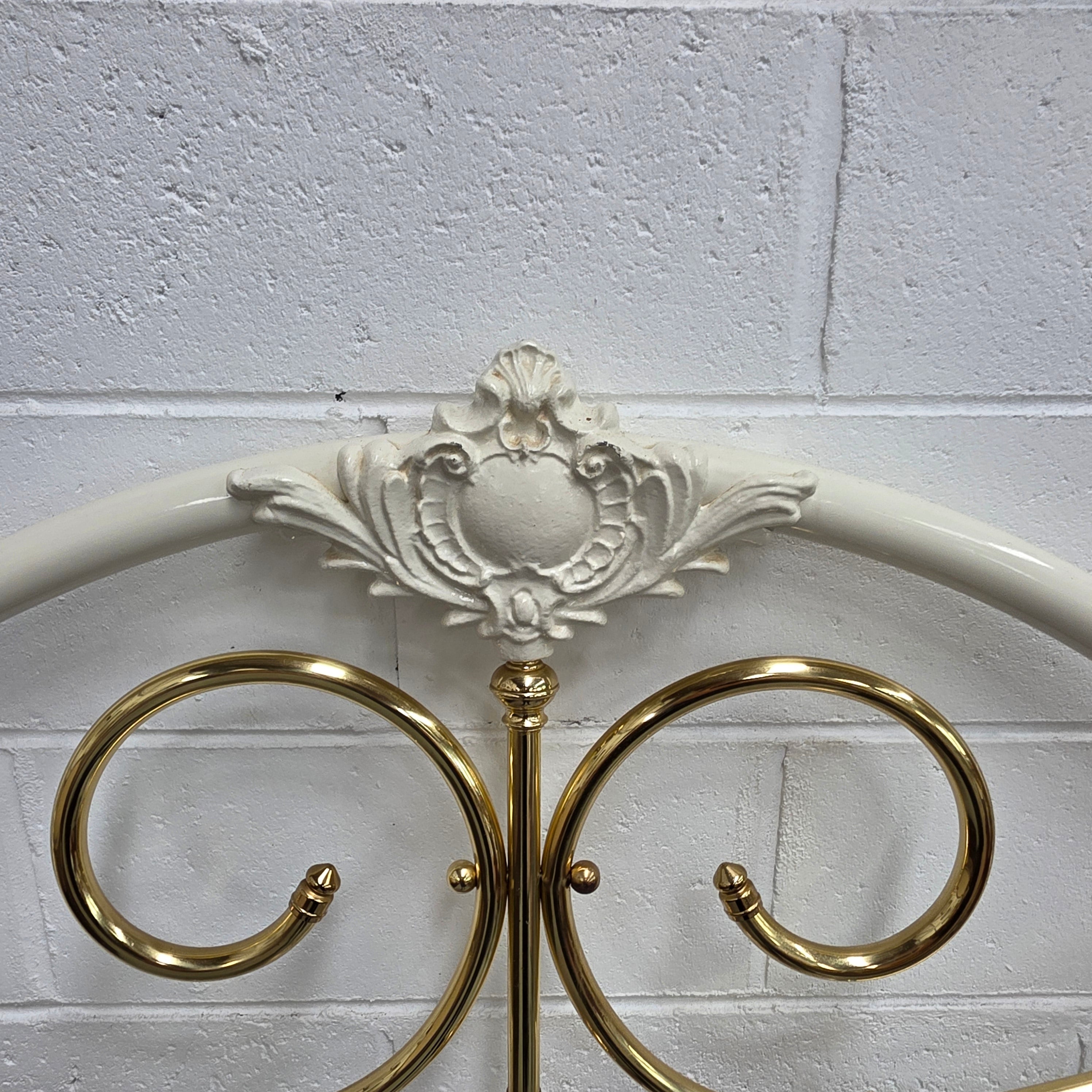 Antique Queen Size Cast Iron Bed Head