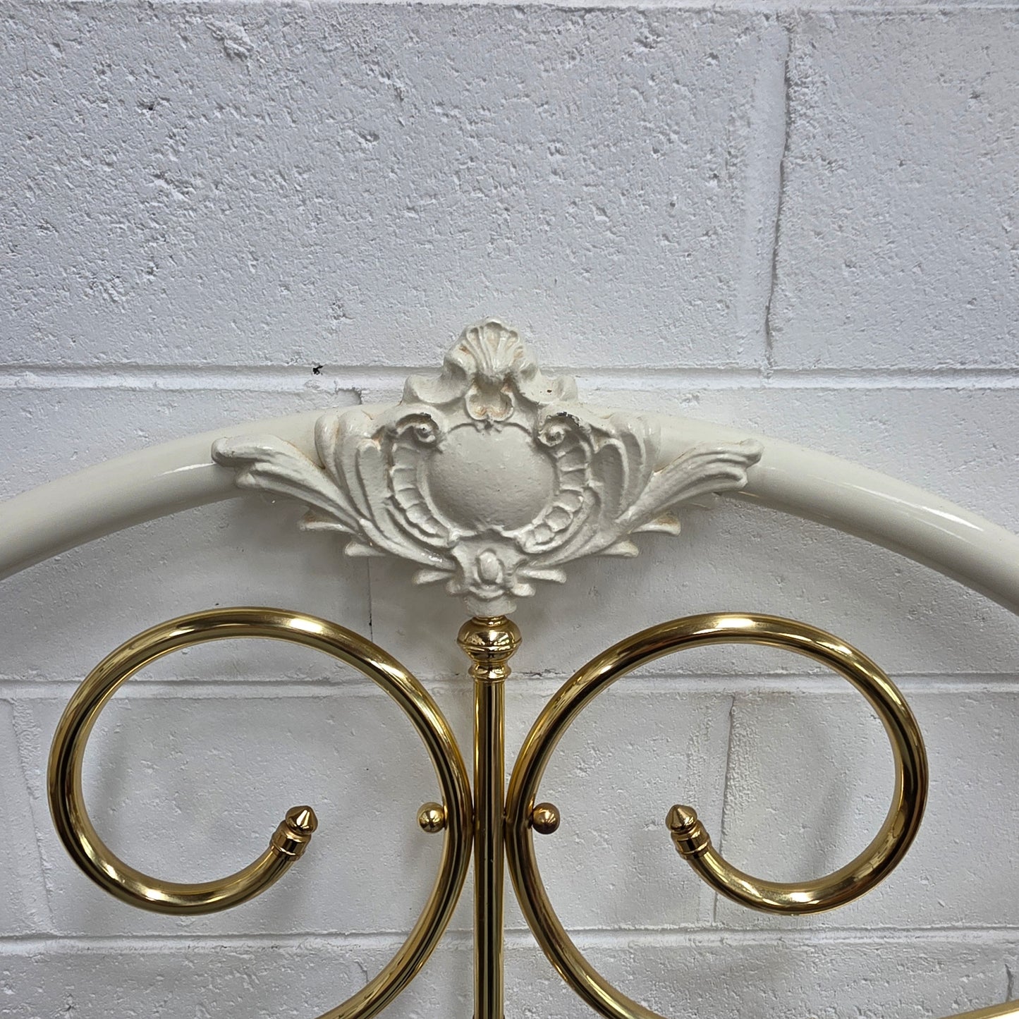 Antique Queen Size Cast Iron Bed Head