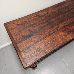 French Oak One Drawer Stretcher Base Coffee Table | Antique & Vintage | Moonee Ponds Antiques | Australia Wide Delivery