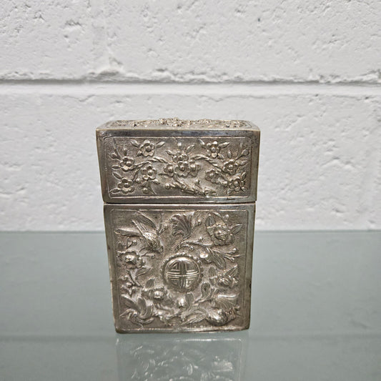 Decorative Vintage Asian Silver Trinket Box