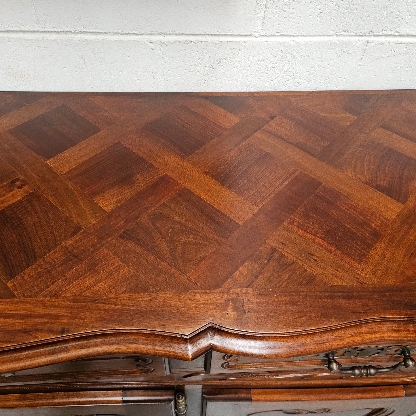 Louis XV Style Walnut Sideboard With Three Drawers & Three Doors