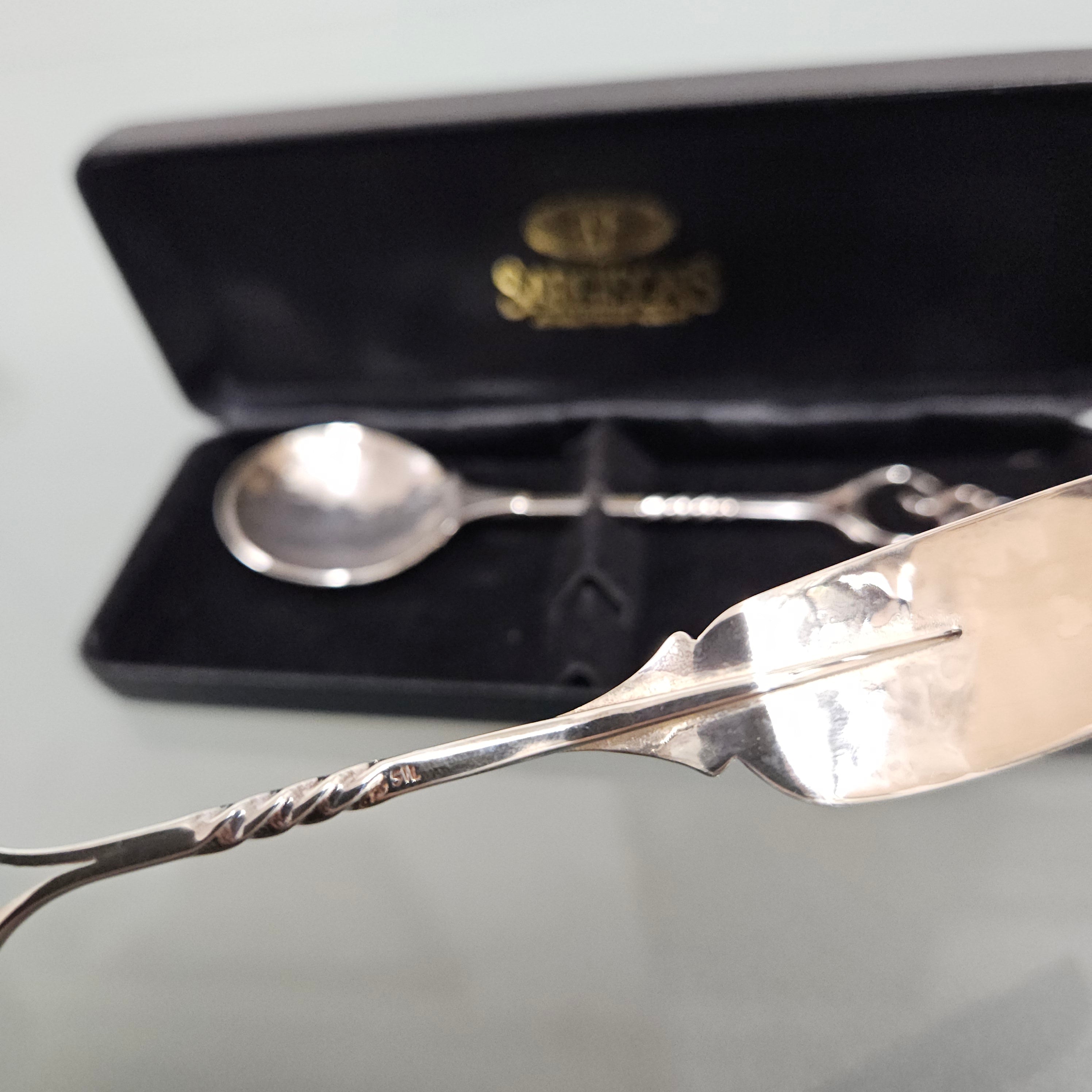 Sargisons Sterling Silver Butter Knife & Jam Spoon Set | Antique & Vintage | Moonee Ponds Antiques | Australia Wide Delivery