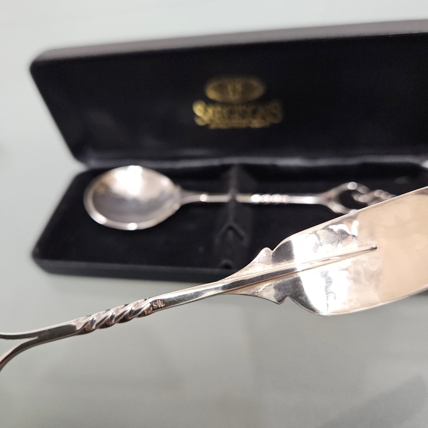 Sargisons Sterling Silver Butter Knife & Jam Spoon Set