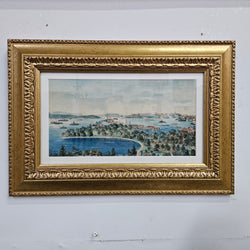 Signed Watercolour of Sydney Harbour 1932 | Antique & Vintage | Moonee Ponds Antiques | Australia Wide Delivery