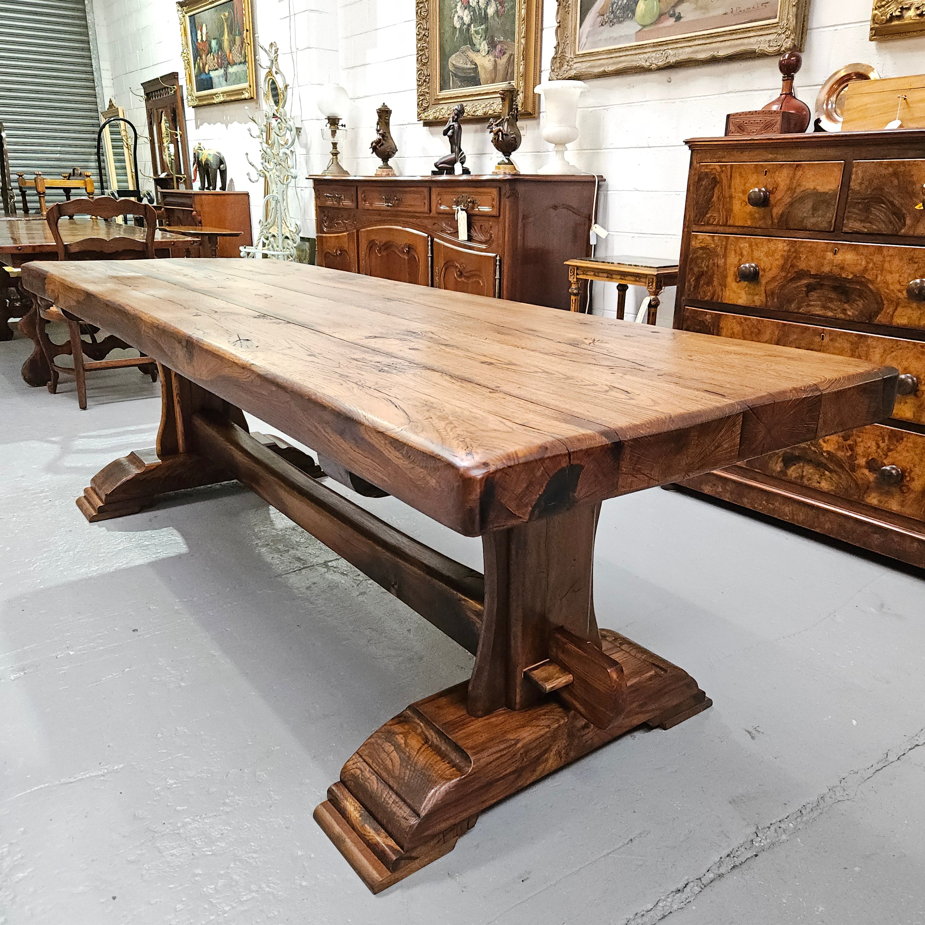 Stunning French Oak Monastery Dining Table | Antique & Vintage | Moonee Ponds Antiques | Australia Wide Delivery