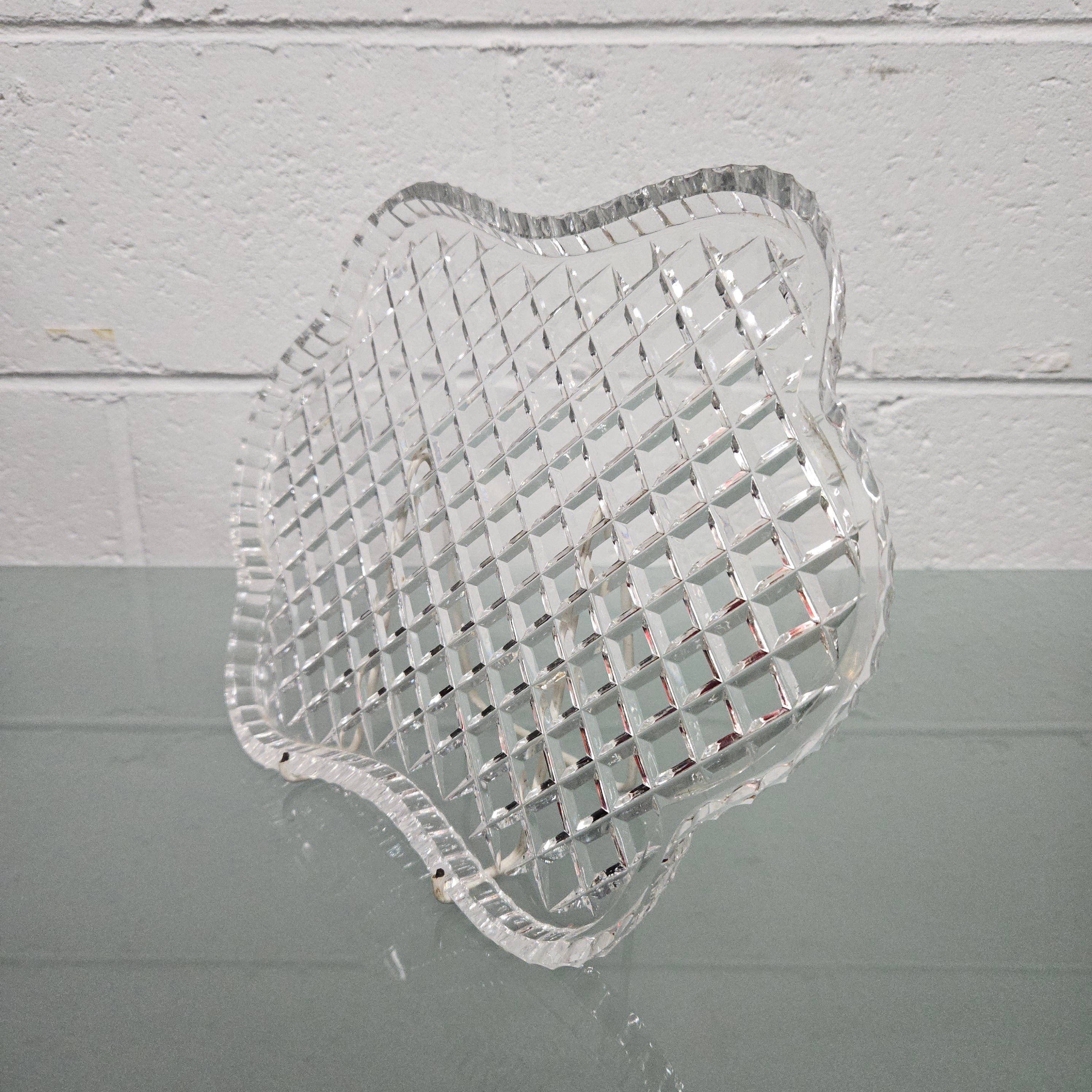 Large Cut Crystal Tray | Antique & Vintage | Moonee Ponds Antiques | Australia Wide Delivery