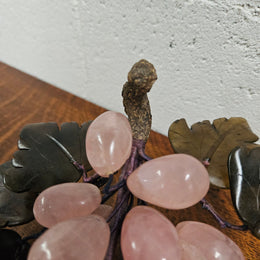 Vintage Chinese Rose Quartz Bunch of Grapes