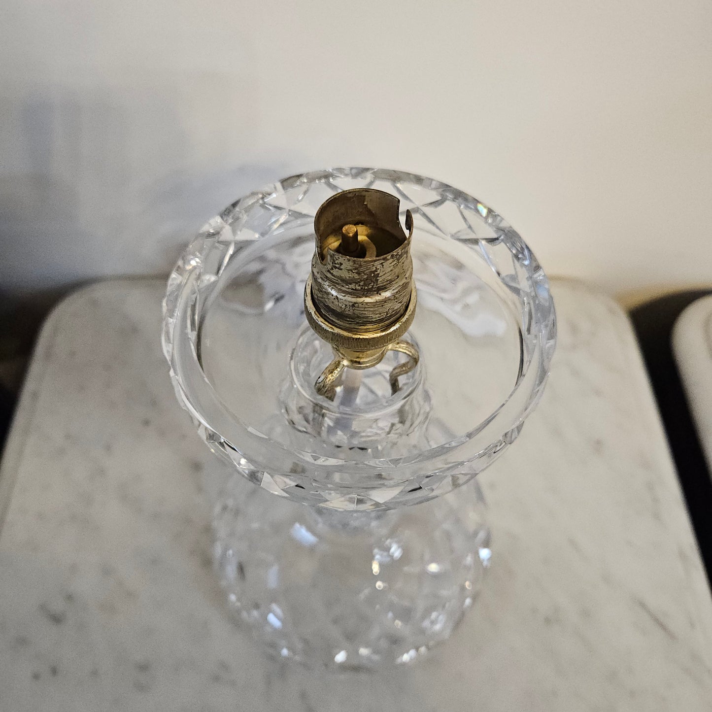 Vintage Bohemian Crystal Boudoir Table Lamp