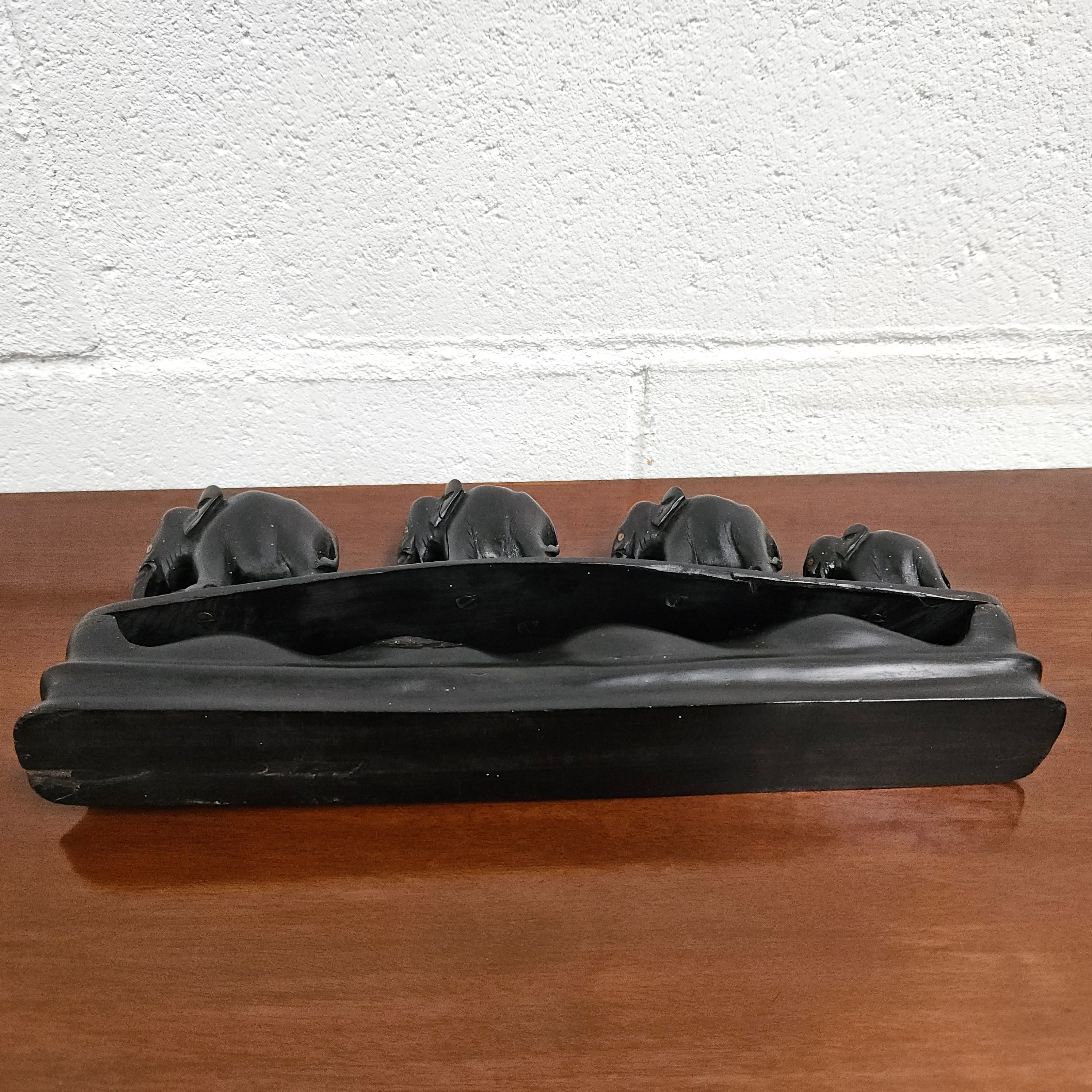 Vintage Ebony Walking Elephants Statue | Antique & Vintage | Moonee Ponds Antiques | Australia Wide Delivery