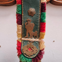 Vintage Cow Or Goat Brass Bell & Fringed Leather Strap | Antique & Vintage | Moonee Ponds Antiques | Australia Wide Delivery