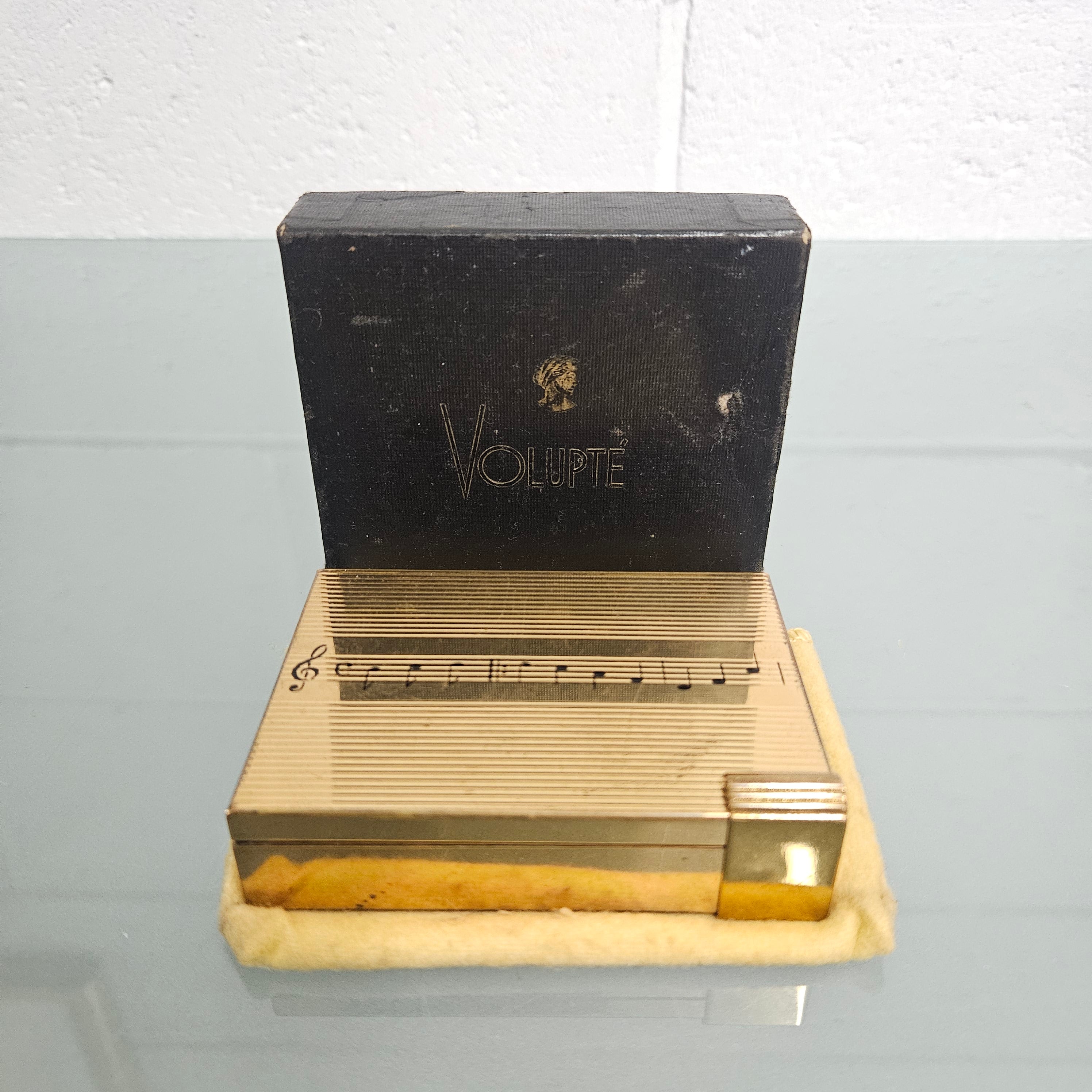 Collectible "Volupte" Musical Powder Compact