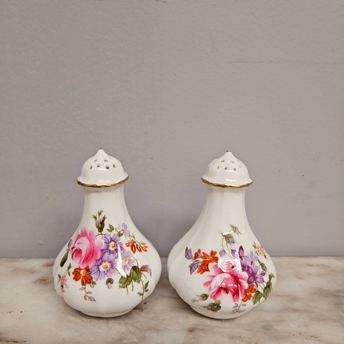 Vintage Royal Crown Derby Salt & Pepper Shakers
