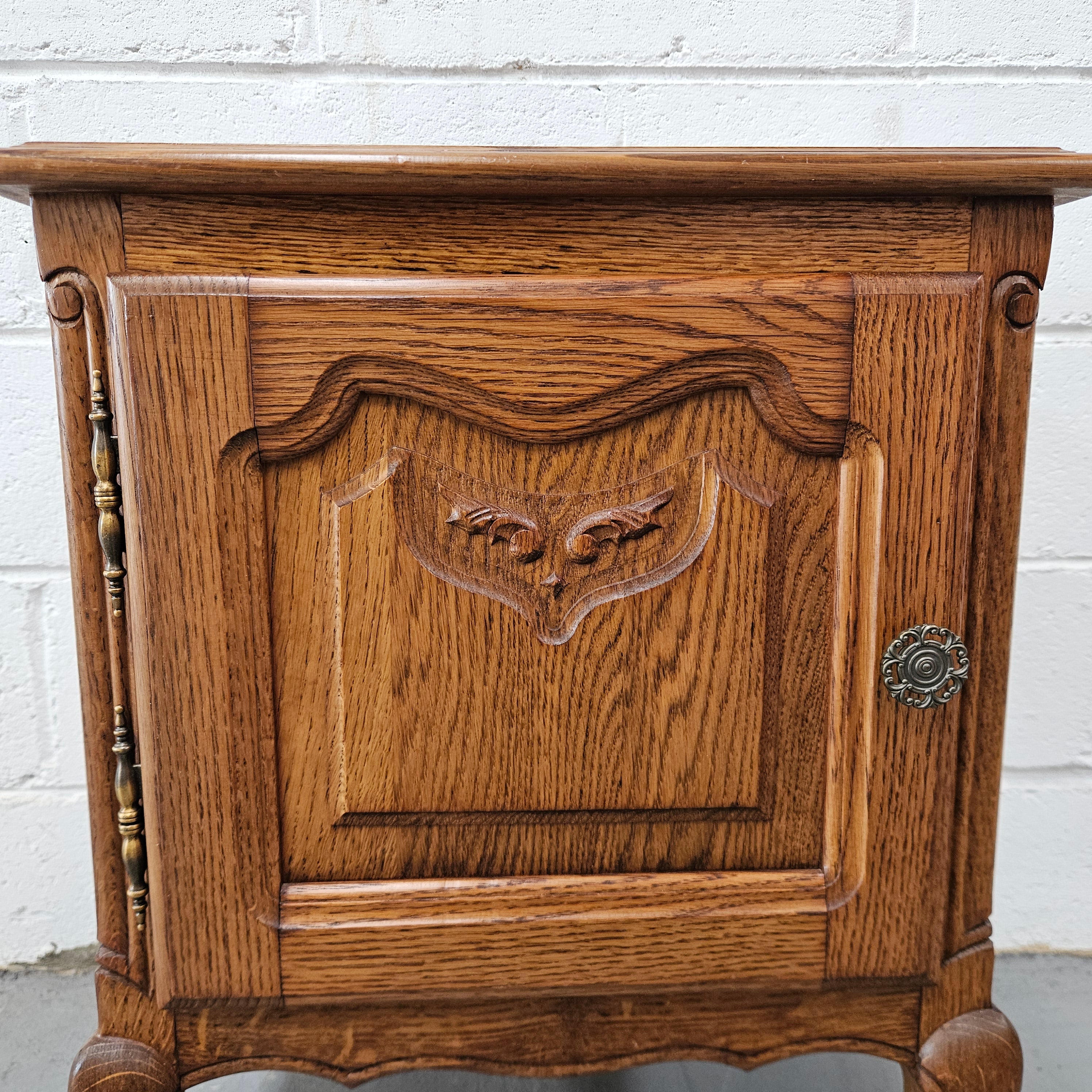 French Oak Louis XV Style Single Bedside