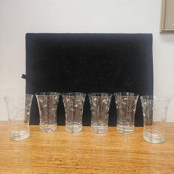 Vintage Etched Glass Drink Set | Antique & Vintage | Moonee Ponds Antiques | Australia Wide Delivery