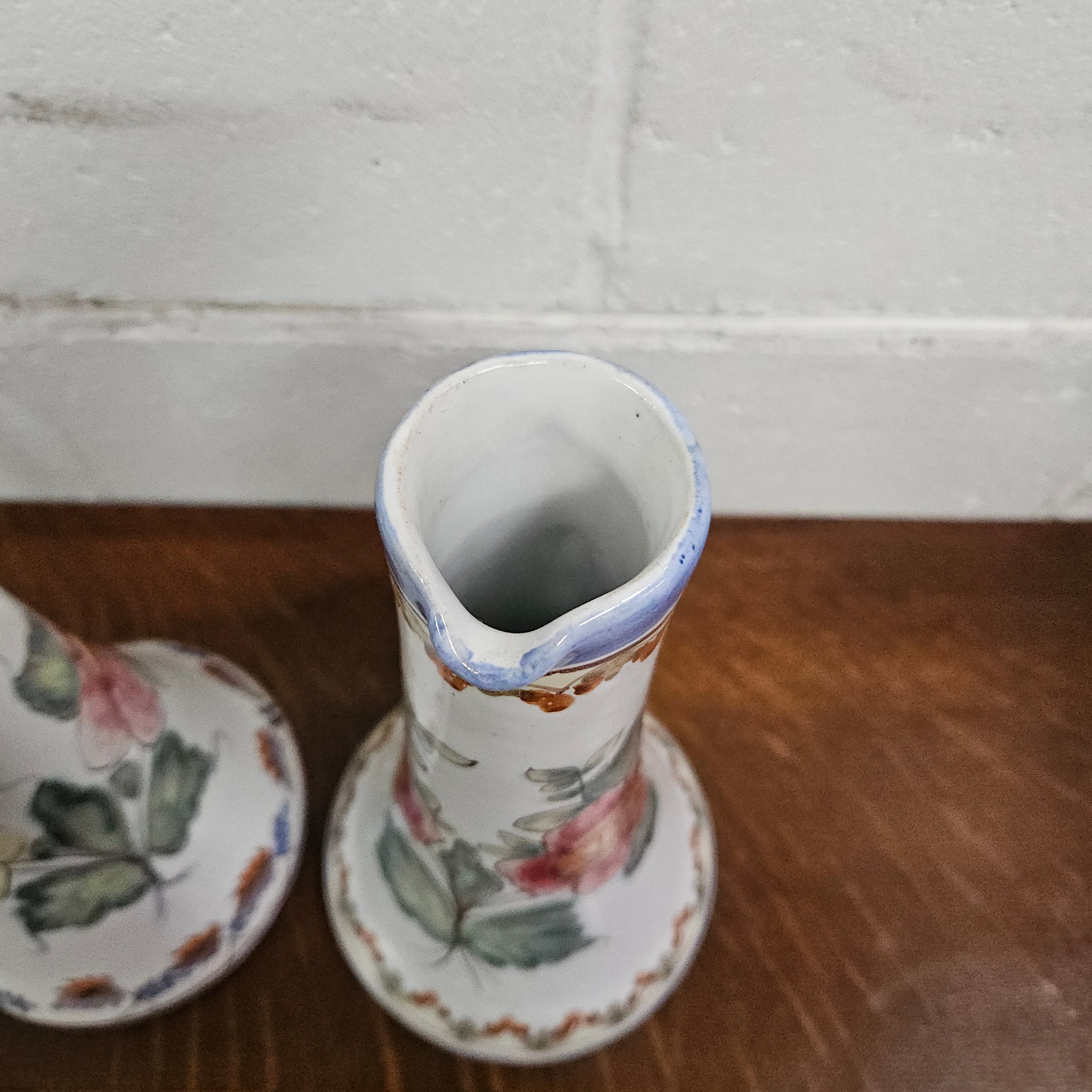 Pair of Hand Painted Portguese Pottery Coimbra Jug/Vases | Antique & Vintage | Moonee Ponds Antiques | Australia Wide Delivery