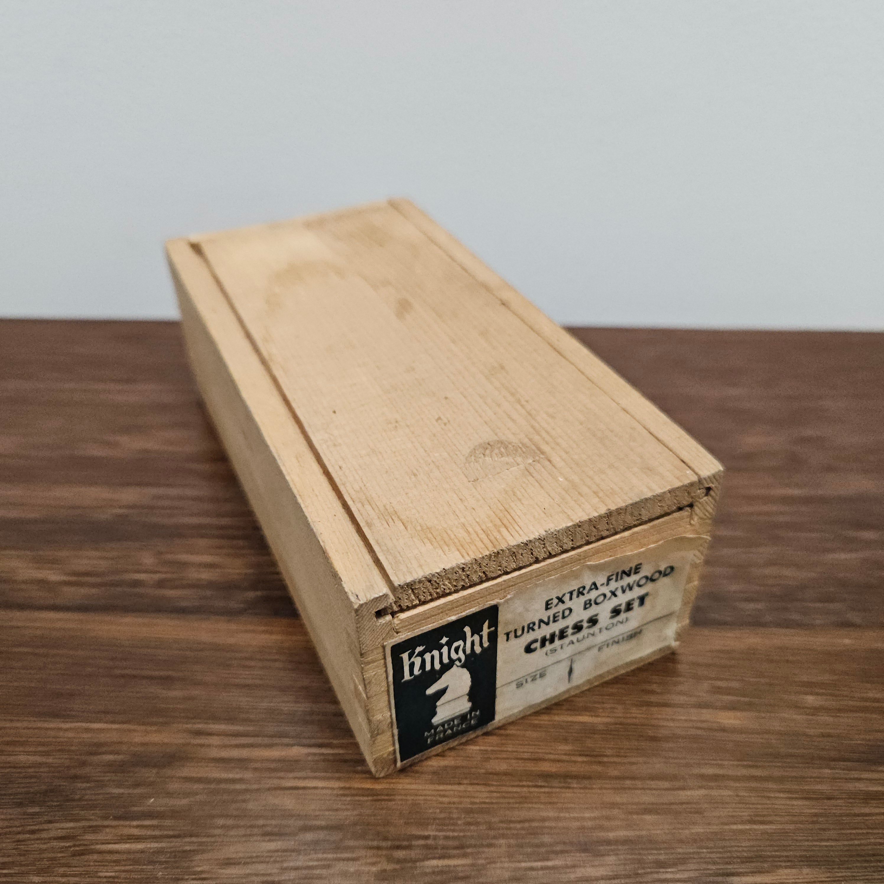 Vintage Wooden French Chess Set In Original Box | Antique & Vintage | Moonee Ponds Antiques | Australia Wide Delivery
