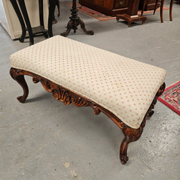 Antique George III  Style Double Rosewood  Upholstered Stool