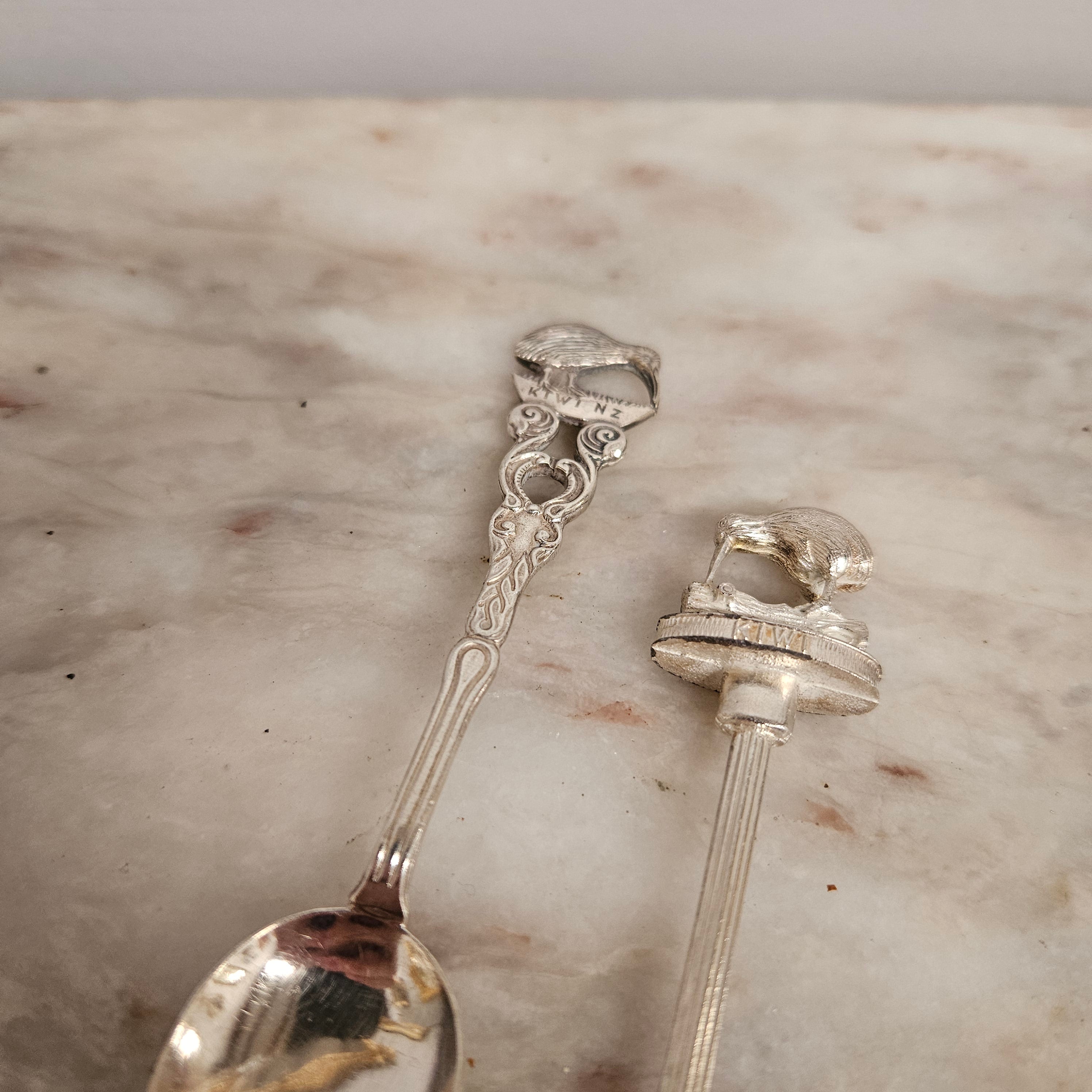 Vintage Silverplated Kiwi Tea Spoons (2) | Antique & Vintage | Moonee Ponds Antiques | Australia Wide