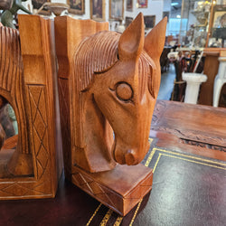 Pair of Large Vintage Carved Horse Bookends | Antique & Vintage | Moonee Ponds Antiques | Australia Wide Delivery