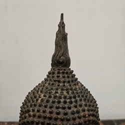 Antique Bronze Buddha Head On Plinth | Antique & Vintage | Moonee Ponds Antiques | Australia Wide Delivery