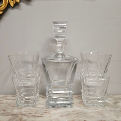 Vintage Royal Doulton Crystal Prism Decanter & Glasses | Antique & Vintage | Moonee Ponds Antiques | Australia Wide Delivery