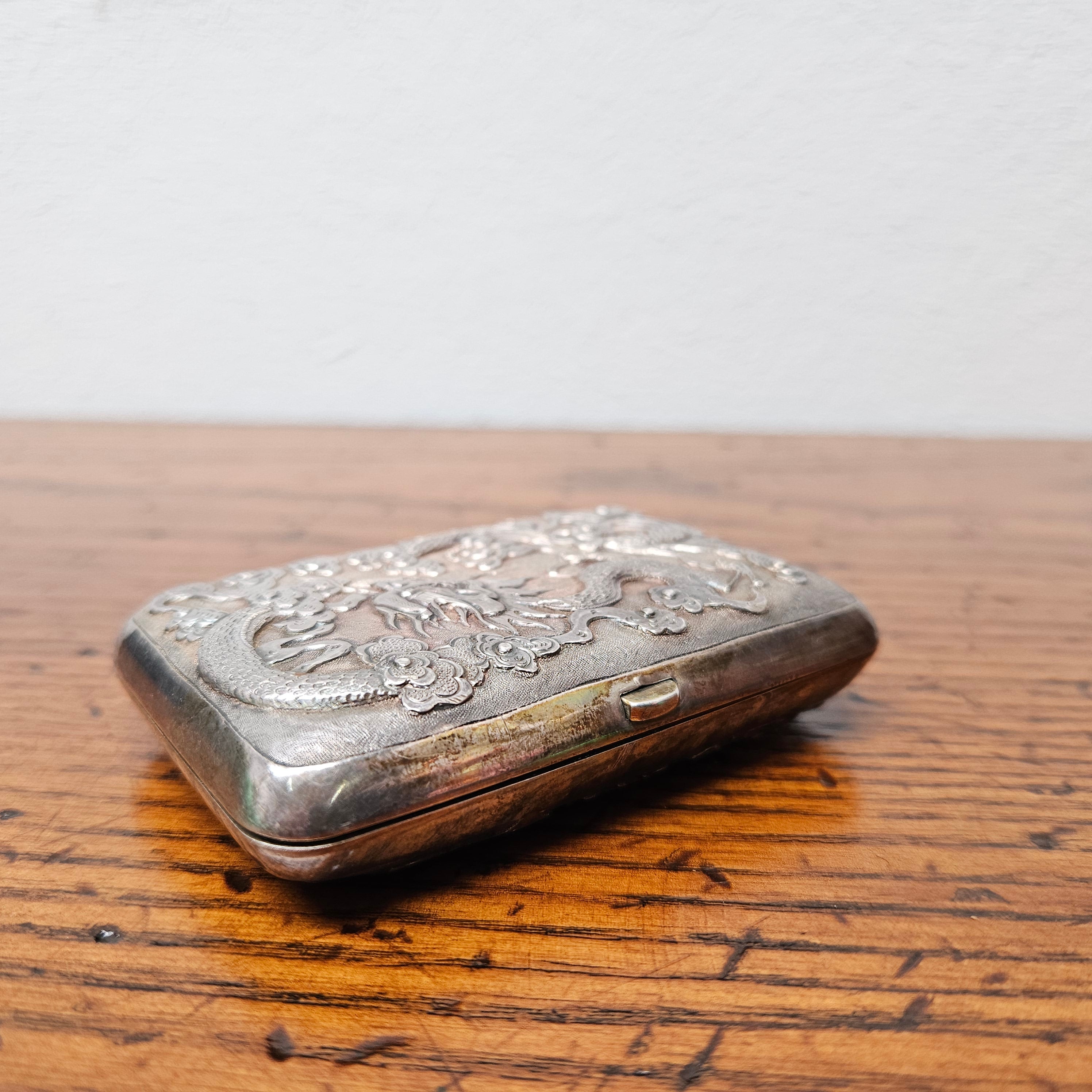 Antique Ornate Chinese Export Silver Card/Cigarette Case | Antique & Vintage | Moonee Ponds Antiques | Australia Wide Delivery