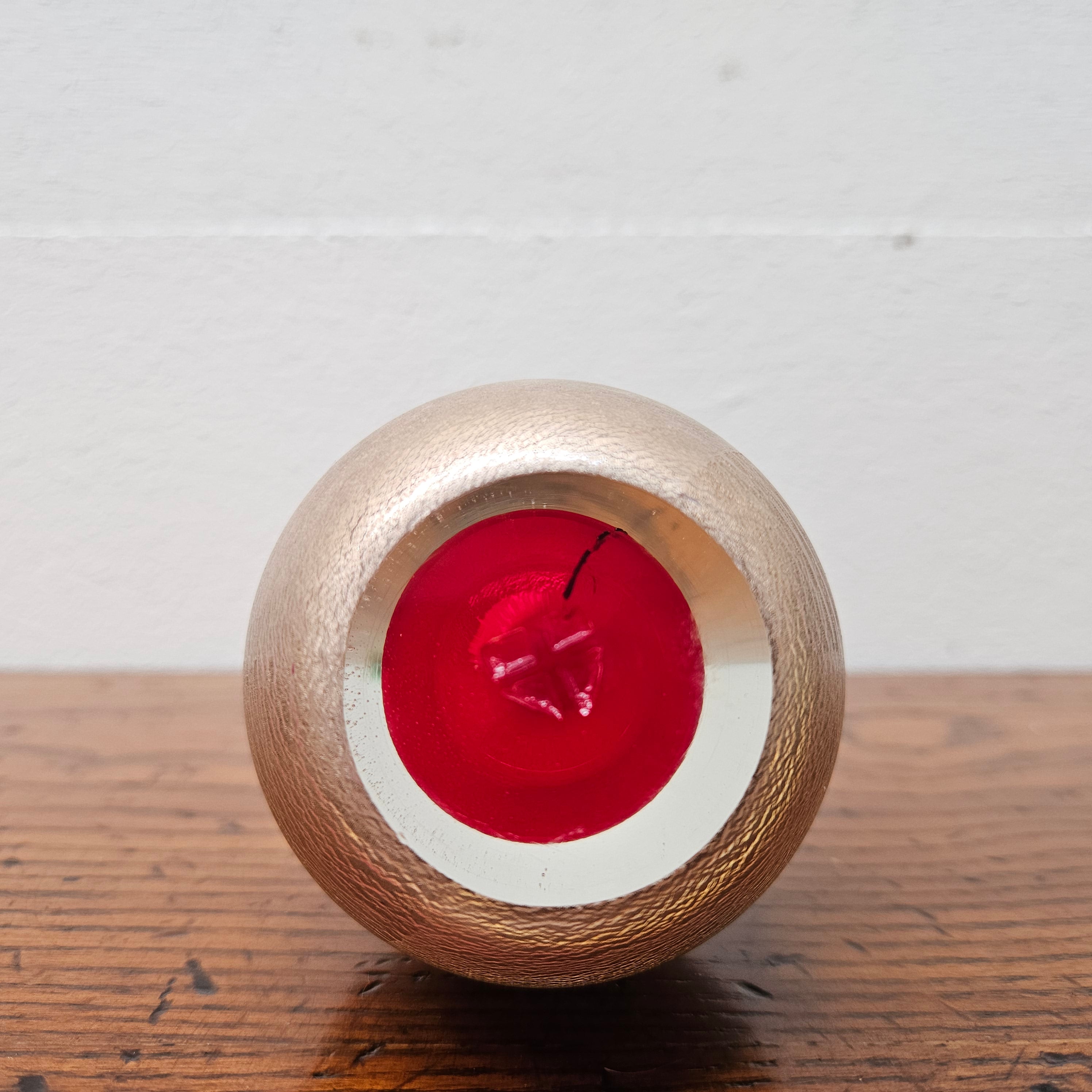 Art Glass Red & Gold Paperweight | Antique & Vintage | Moonee Ponds Antiques | Australia Wide Delivery