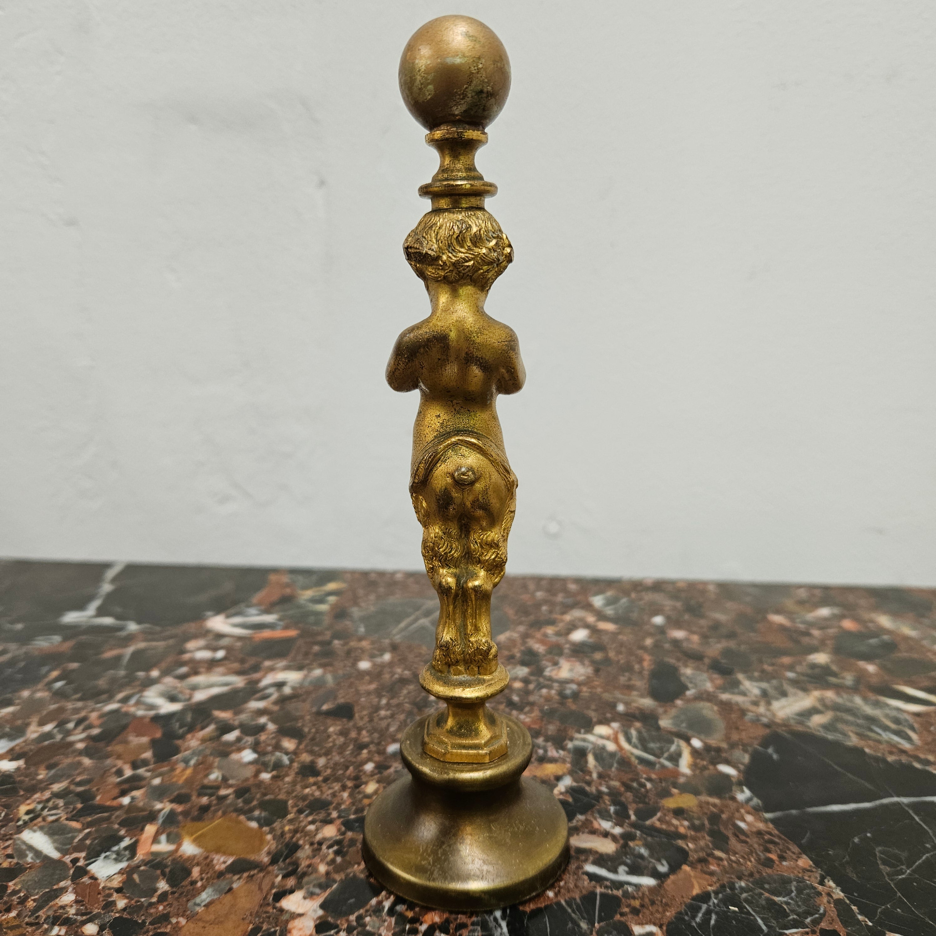 Antique Gilt Bronze Pan Desk Paperweight | Antique & Vintage | Moonee Ponds Antiques | Australia Wide Delivery