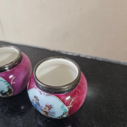 Pair of Silver Topped Salts | Antique & Vintage | Moonee Ponds Antiques | Australia Wide Delivery