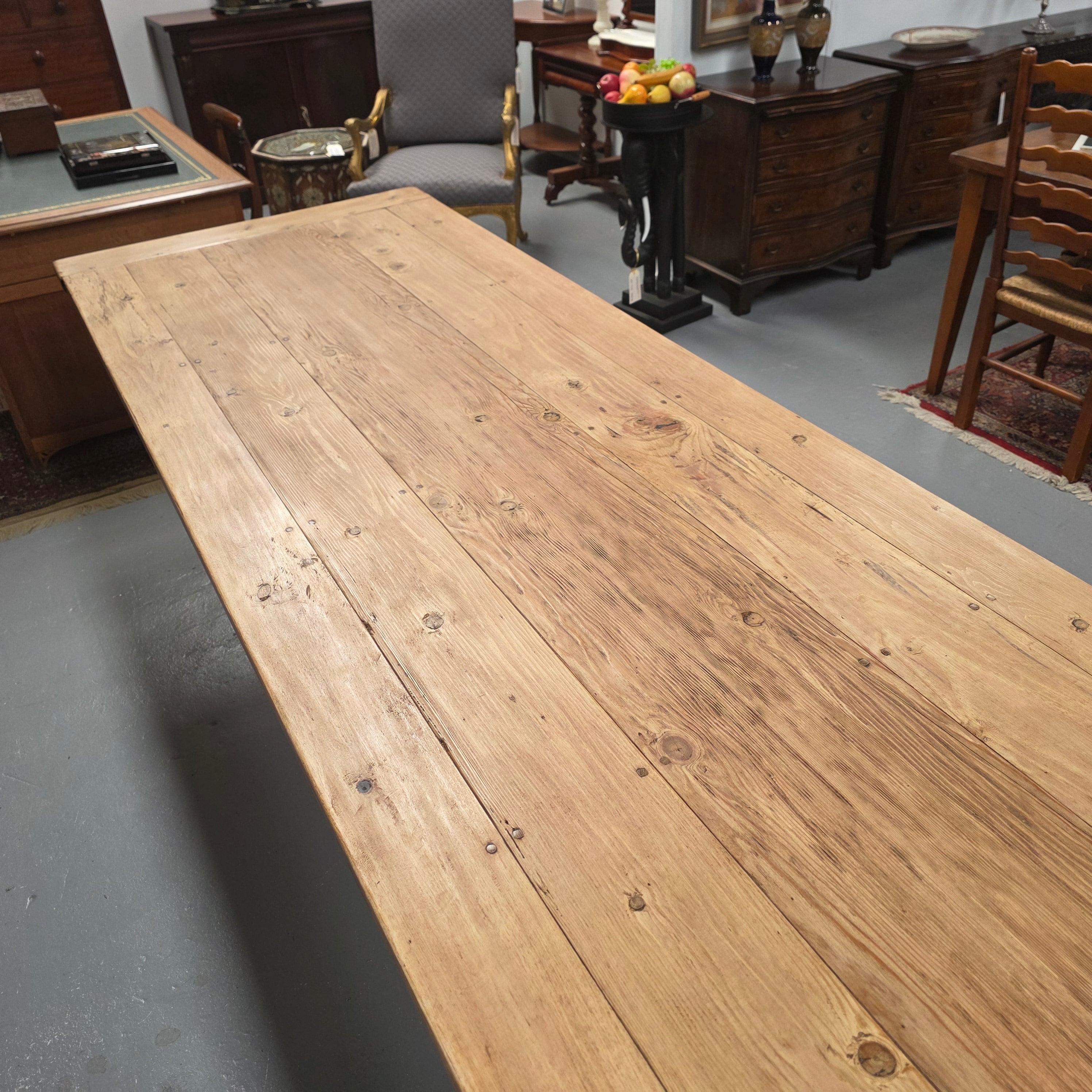 Impressive Vintage Reclaimed Spruce 3 Meter Dining Table | Antique & Vintage | Moonee Ponds Antiques | Australia Wide Delivery
